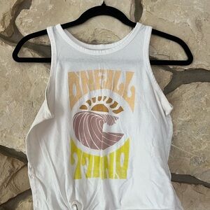 O'Neill Girls White Graphic Tank Top XL